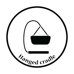 Image showing Baby hanged cradle icon