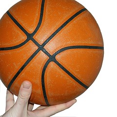 Image showing Basketball on fingers