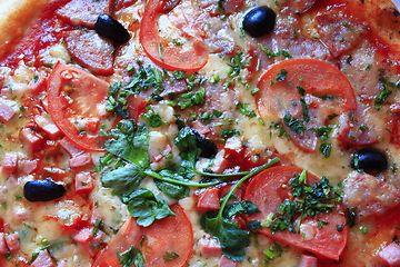 Image showing tasty appetizing pizza