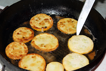 Image showing cooking dish from fried squash on the pan