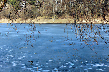 Image showing river with melting of ice in early spring