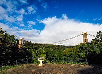 Image showing HDR Clifton Suspension Bridge in Bristol