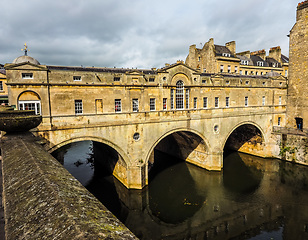 Image showing HDR Pulteney Bridge in Bath