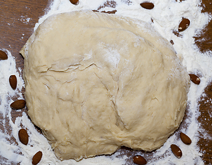 Image showing Dough for bread, close-up