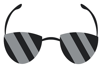 Image showing A retro style white and black designer sunglass that creates ext
