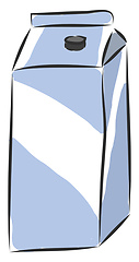 Image showing Simple vector illustration of carton box of milk on white backgr