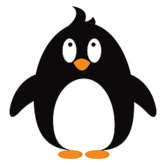 Image showing A baby penguin, vector color illustration.