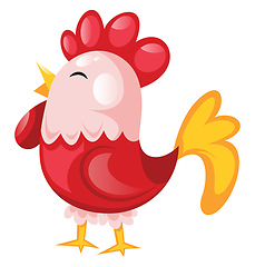 Image showing Hen as a symbol for Chinese New Yearillustration vector on white