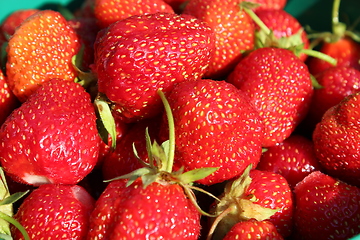 Image showing ripe red strawberries
