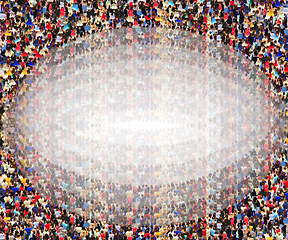Image showing abstract and blurred circles of people