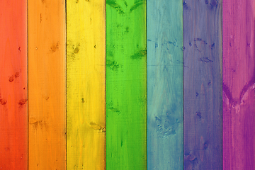 Image showing multicolored boards in colores of spectrum