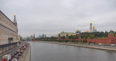 Image showing Sunny summer day moscow river bay kremlin