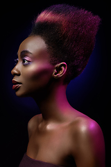 Image showing black girl with glamorous hairstyle