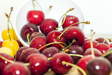 Image showing Red ripe cherry