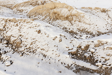 Image showing sand under snow