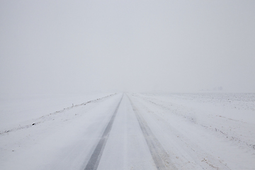 Image showing Road under the snow