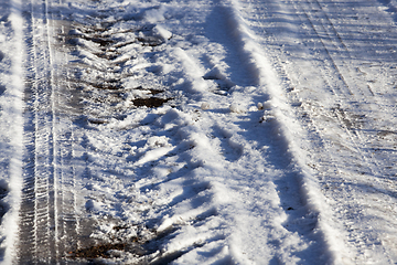 Image showing Road in the winter season