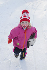 Image showing Girl on snow