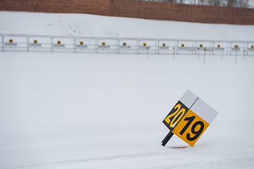 Image showing Biathlon firing line