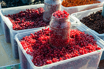 Image showing Frozen red berry fruits