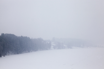 Image showing Snow drifts in winter