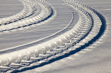 Image showing Snow drifts in winter