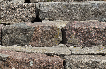 Image showing Detail of a stone stairway