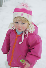 Image showing Girl on snow