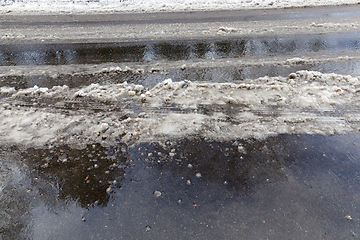 Image showing Snow on the road