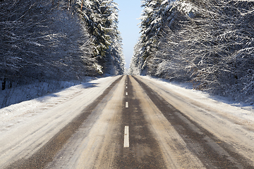 Image showing Road under the snow