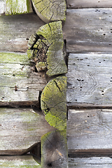 Image showing crumbling wooden surface