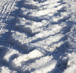 Image showing Road in the winter season