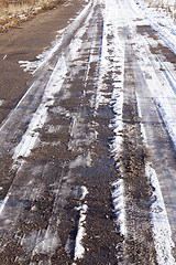 Image showing Road in the winter season