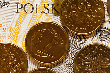 Image showing Polish banknotes, close-up