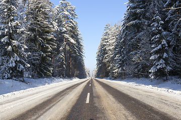 Image showing Snow drifts in winter