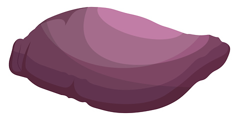 Image showing Purple maori potato vector illustration of vegetables on white b