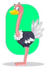 Image showing Yellow Nose Bird, vector color illustration.