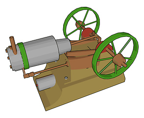 Image showing Basic parts of engines vector or color illustration