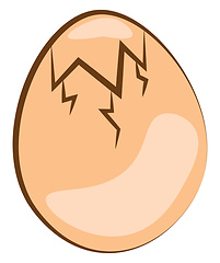 Image showing An egg ready to hatch vector or color illustration