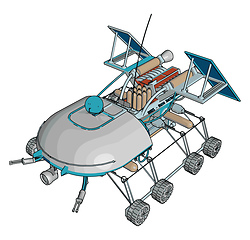 Image showing Planet explorer vehicle vector illustration on white background