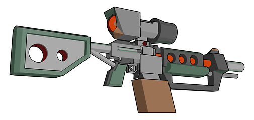 Image showing A toy gun for children vector or color illustration