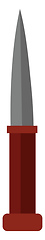 Image showing Clipart of a red knife/Weapon/Cutting Tool vector or color illus