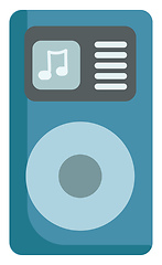 Image showing Blue iPod music player vector or color illustration