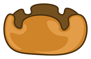 Image showing Brown ashtray, vector color illustration.