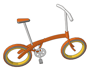 Image showing Basic Cycle with simple structure vehicle vector or color illust