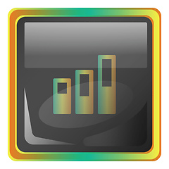 Image showing Signal grey vector icon illustration with colorful details on wh