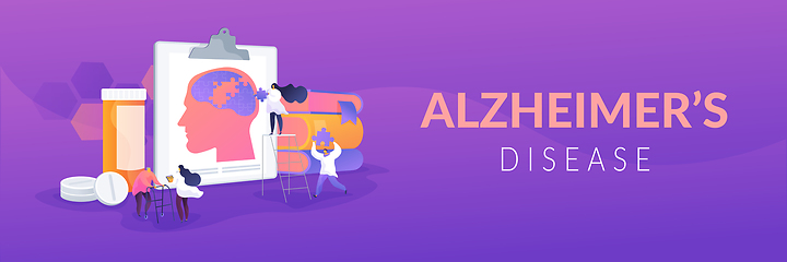 Image showing Alzheimer disease concept banner header.