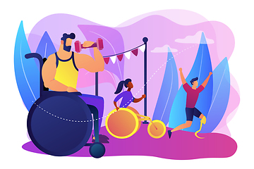 Image showing Disabled sports concept vector illustration