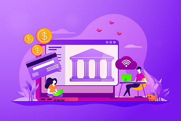 Image showing Open banking platform concept vector illustration