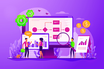 Image showing Business process automation concept vector illustration